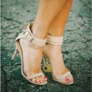 Zara Suede Beige Women's Heels